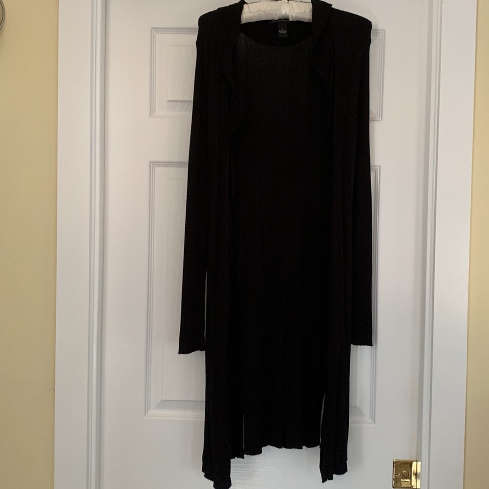 Long Sleeve Cardigan Sweater with Ruffles